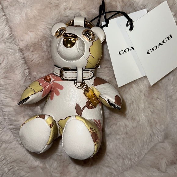 Coach Accessories - Coach Bear Charm in floral print